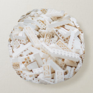 Coussins Ronds briques blanches