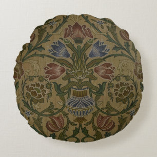 Coussins Ronds Brocard de William Morris à motif floral vintage
