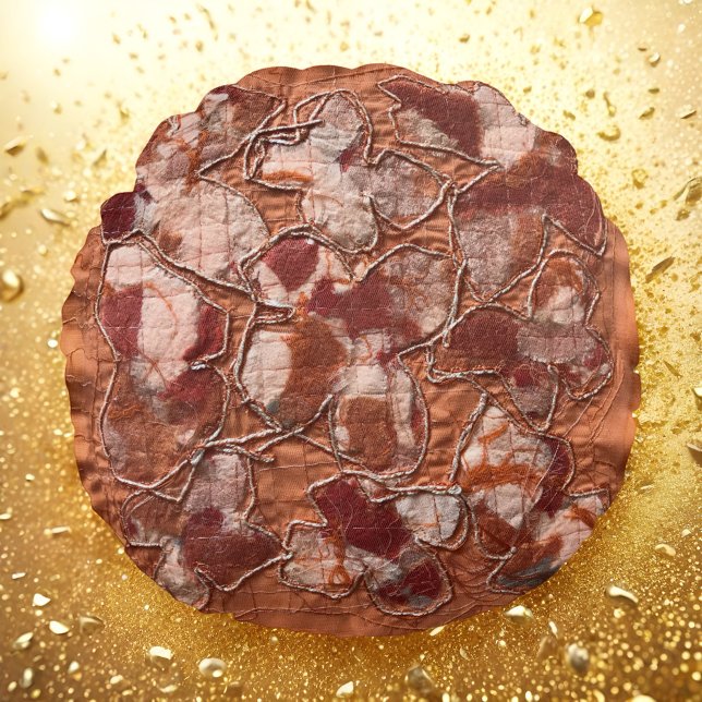 Coussins Ronds Broderie moderne joyeux papillons orange brûlé (Créateur téléchargé)