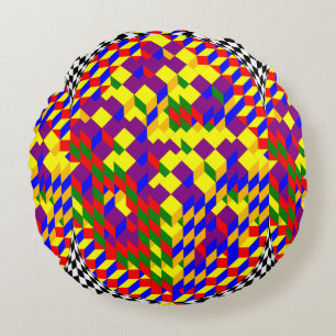 Coussins Ronds Broken Cube par Kenneth Yoncich