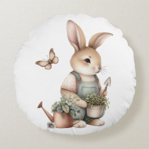 Coussins Ronds Bunny Jardin Brown dans les couloirs