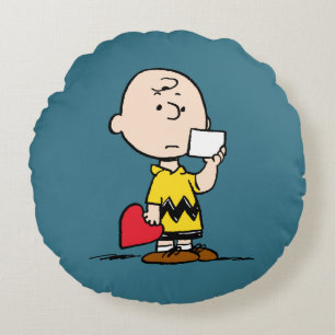 Coussins Ronds Cachou Saint-Valentin Charlie Brown