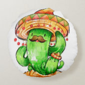 Coussins Ronds Cactus mignon (Dos)