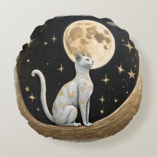 Coussins Ronds Cadeau Céleste De Chat Pour Amoureux de les chats
