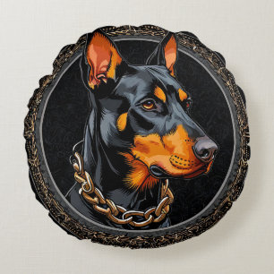 Coussins Ronds Cadeau pour amateur de Doberman
