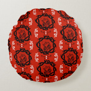 Coussins Ronds Cadeau pour amoureux gothiques romantiques sombres
