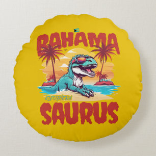 Coussins Ronds Cadeau souvenir Bahamas : Eleuthera Bahama Saurus
