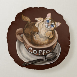 Coussins Ronds Café