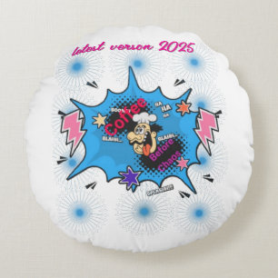 Coussins Ronds Café avant le chaos - Drôle Oreiller pour maman,