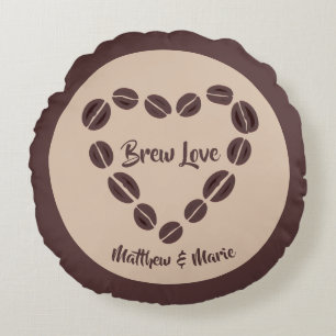 Coussins Ronds Café Grain de Cœur d'Amour de Brassage