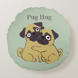 Coussins Ronds Câlins de Pug