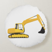 Coussins Ronds Camion de construction de l'excavateur (Dos)