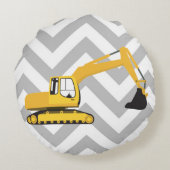 Coussins Ronds Camion de construction de l'excavateur (Dos)