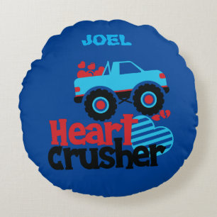 COUSSINS RONDS CAMION DE CRUSHER CARDIAQUE PERSONNALISÉ JETER LE 