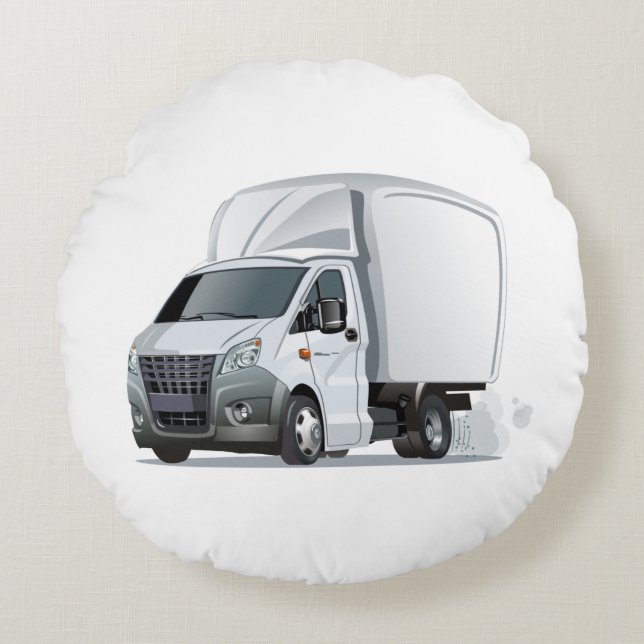 Coussins Ronds Camion de dessin (Devant)