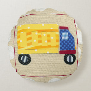 Coussins Ronds Camion de vidage pour enfants par Chariklia Zarris