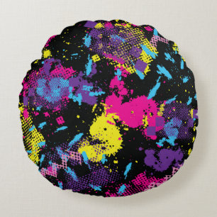 Coussins Ronds Camouflage classique : Motif Vintage sans couture