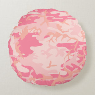 Coussins Ronds Camouflage rose, Armée