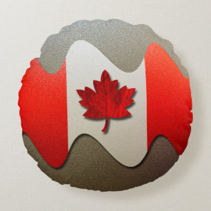 Coussins Ronds Canada Flag-Chrome par Shirley Taylor