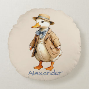 Coussins Ronds Canard personnalisé à l'ancienne mignon