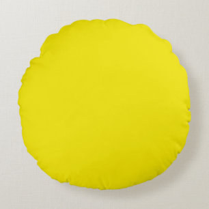 Coussins Ronds Canari clair solide jaune