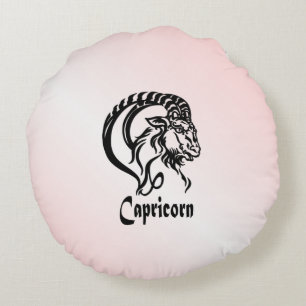 Coussins Ronds Capricorne la Chèvre de Mer Zodiaque