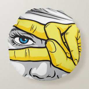 Coussins Ronds Capturer la beauté par les visages, les mains et l