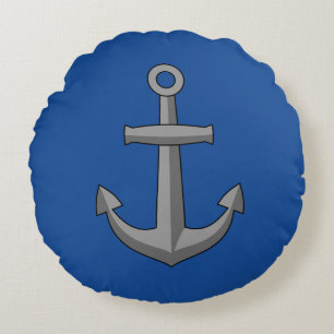 Coussins Ronds Caricature Ancre de bateau