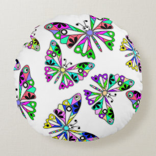 Coussins Ronds Caricature sans couture mignon amusant enfants pap