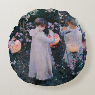 Coussins Ronds Carnation Lily Lily Rose John Singer Sargent Art