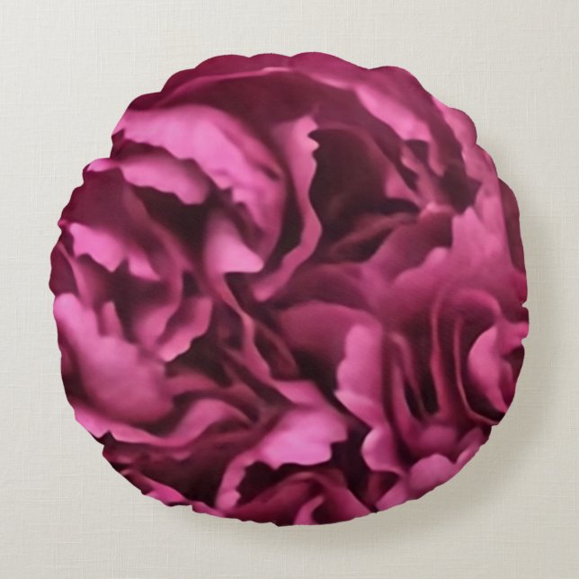 Coussins Ronds Carnation rose (Devant)