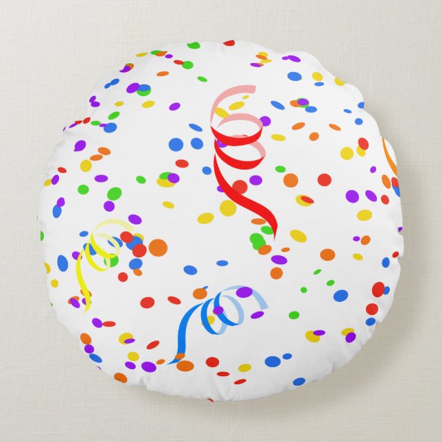 Coussins Ronds Carnaval Confetti (Devant)