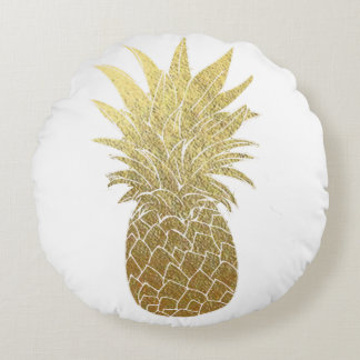 Coussins Ronds Carreau d'ananas d'or