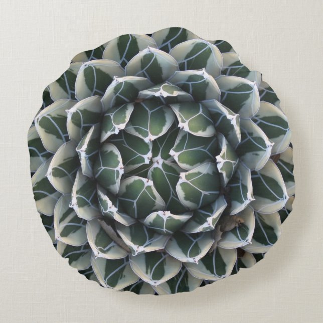 Coussins Ronds Carreau rond d'agave, coton (16") (Dos)