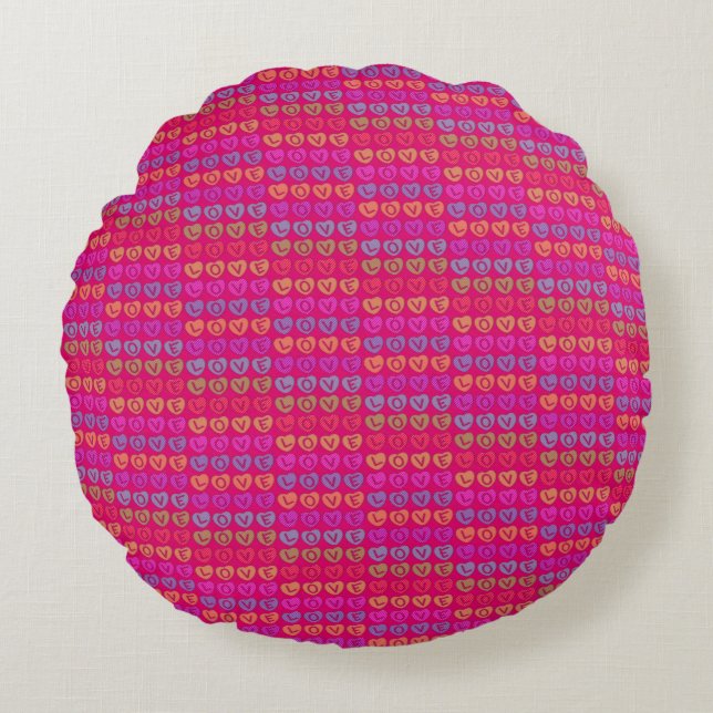 Coussins Ronds Carreau rond d'AMOUR (Devant)