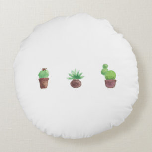Coussins Ronds Carreau rond de conception de cactus
