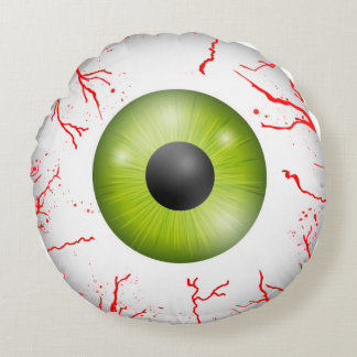 Coussins Ronds Carreau rond de Halloween de globe oculaire