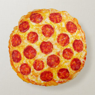 Coussins Ronds carreau rond de pizza de pepperoni