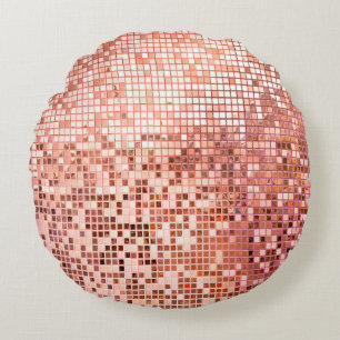 Coussins Ronds Carreaux de mosaïque carré rose rosé