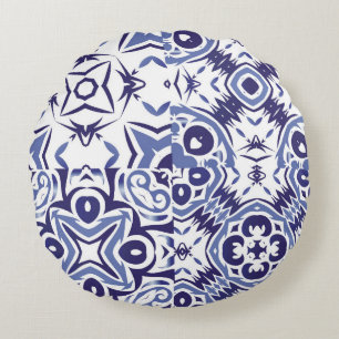 Coussins Ronds Carreaux en azulejos décoratifs en céramique. Fash