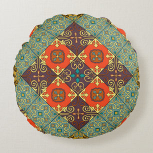 Coussins Ronds Carreaux Portugais Motif De Style Talavera