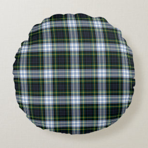 Coussins Ronds Carreaux Tartan Vert Blanc Cadeau de Chauffage Mai