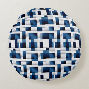Coussins Ronds Carrés bleu moderne Motif répétitif
