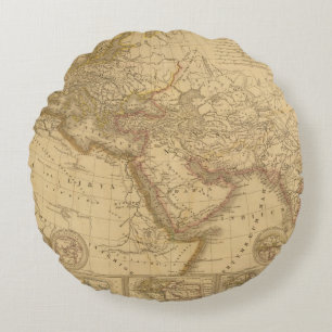 Coussins Ronds Carte antique