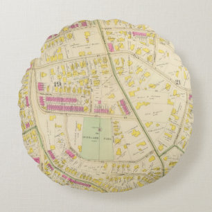 Coussins Ronds Carte de Boston 7