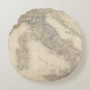 Coussins Ronds Carte de l'Italie