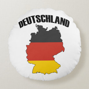 Coussins Ronds Carte Deutschland - Drapeau allemand - Allemagne V