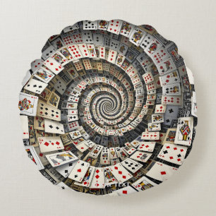Coussins Ronds Cartes Spirales Imaginaire mignonne Escalier