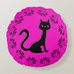 Coussins Ronds Carton de Kittens noir 2