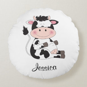 Coussins Ronds Cartoon de vache bébé mignon
